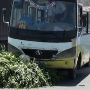 В Шымкенте водители автобусов устроили гонки на проезжей части