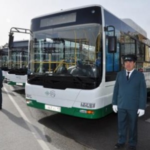 В городе появились первые автобусы на газовом топливе